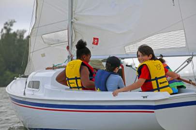 Children sailing out