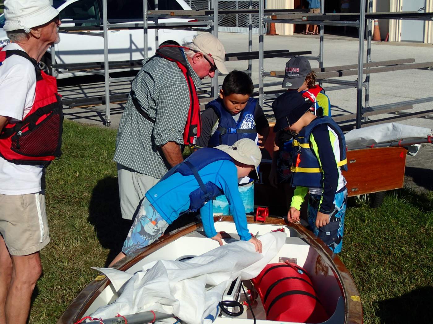 Kids Learning about their boat